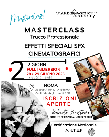 MASTERCLASS TRUCCO PROFESSIONALE EFFETTI SPECIALI SFX