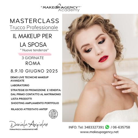 MASTERCLASS - IL MAKEUP PER LA SPOSA  CON DANIELA ARGIOLAS